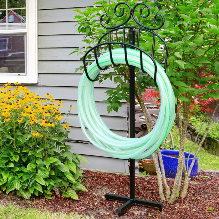 Amagabeli Garden Hose Holder Holds 125Ft Hose Detachable Rustproof Hose
